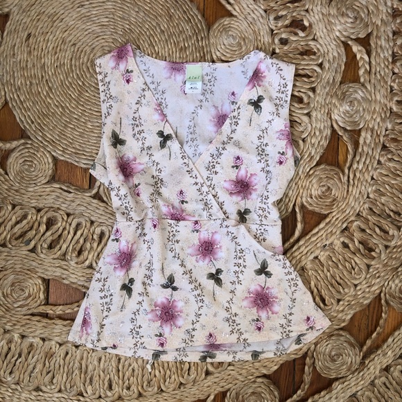 Vintage Fairycore Floral Sparkle Tank - Picture 3 of 5